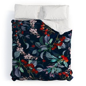 King Future Nature XII Duvet Set Blue - Deny Designs: Microfiber, Reversible, 300 Thread Count, King Shams Included - 1 of 4