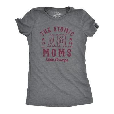 Womens Atomic Moms State Champs T Shirt Funny Mothers Day Gift Championship Tee For Ladies - Crazy Dog Women's T Shirt
