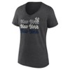 MLB New York Yankees Women's Gray Short Sleeve V-Neck T-Shirt - 2 of 3