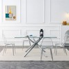 4Pcs Dining Chairs, Modern Style Armless Crystal Chair With Metal Legs, Nordic Creative Makeup Stool Negotiation Chair Set - 2 of 4