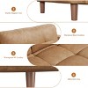 Modern 3-Seater Sofa and 2 Removable Back Cushions for Living Room,Faux Leather Sofa Couch with Spring Cushion, Easy Assembly for Small Spaces - 2 of 4