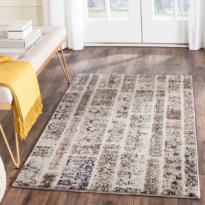 Monaco Beige Multicolor 3' x 5' Synthetic Area Rug
