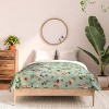 Ditsy Flowers Ninola Design Comforter Set Green/Red - Deny Designs - 3 of 3