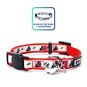 Pawtitas Glow In The Dark Adjustable Cat Collar - 1 of 4