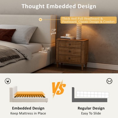 Christopher Knight Home Adrian Upholstered Platform Bed - Thumbnail 3