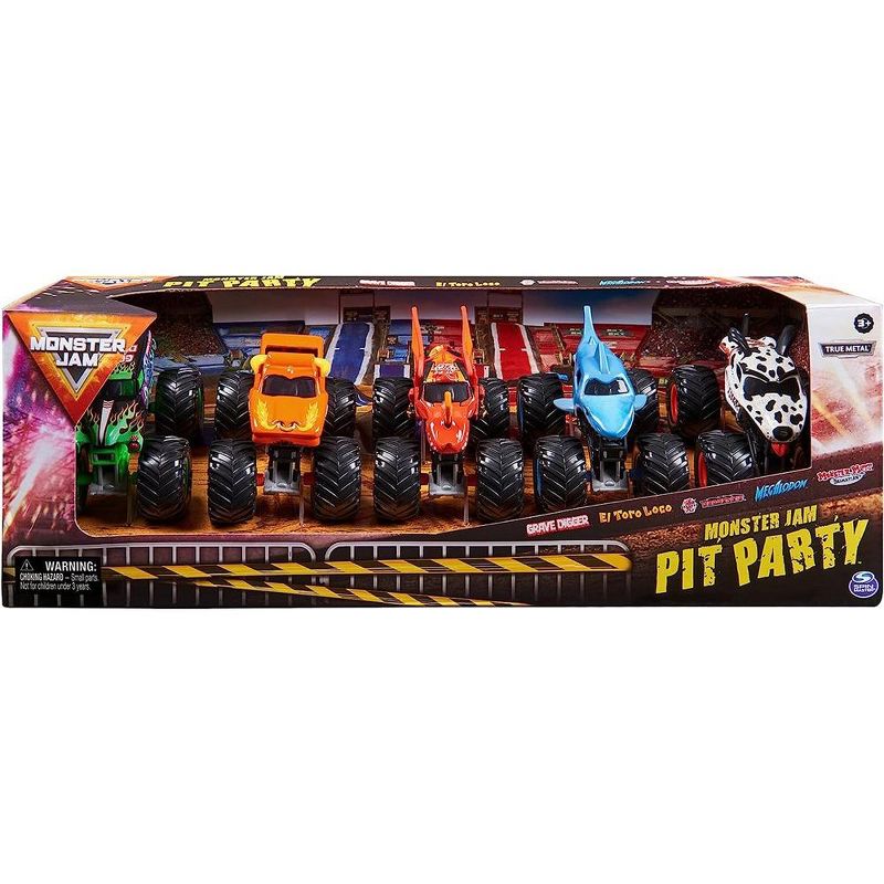 Monster Jam, Official Pit Party 5-Pack of 1:64 Scale Monster Truck, 2 of 4