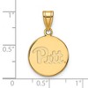 Black Bow Jewelry 10k Yellow Gold Pittsburgh Panthers NCAA Medium Pendant - 2 of 3
