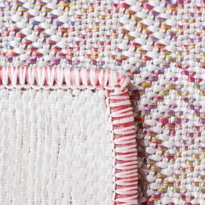 Hampton Light Pink Multi Rectangular Wool Area Rug