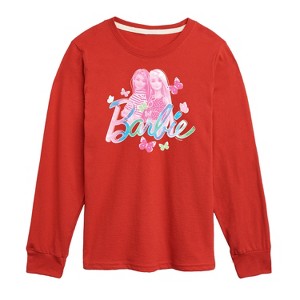 Boys' - Barbie - Tie Dye Barbie and Butterflies Long Sleeve Graphic T-Shirt - 1 of 3