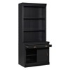 PAGED Tall Bookshelf with LED Lighting Modern Bookcase with 2 Glass Doors and 1 Drawer for Living Room, Study Room - 4 of 4