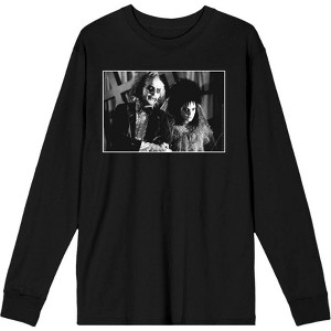 Beetlejuice Black & White Wedding Screenshot Adult Long Sleeve Tee - 1 of 2