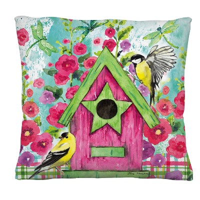 Evergreen Bright Birdhouse Interchangeable Pillow Cover Durable and Well Made Home and Garden Dcor For Lawn Patio Yard