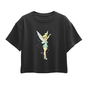 Girls' Tinker Bell Stretch Short Sleeve Boxy Graphic T-Shirt