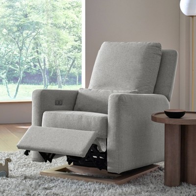 Sigi 34" Performance Grey Eco-Weave Electronic Recliner with USB