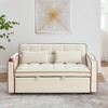 CAVINAS Velvet Pull-Out Sofa Bed, Versatile Foldable Sofa, Modern Loveseat Sofa with Usb Port/Ashtray/Swivel Phone Stand, Sleeper Sofa Couch - 3 of 4