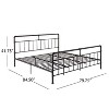GDFStudio Carmine King Size Industrial Iron Platform Bed Frame - 3 of 4