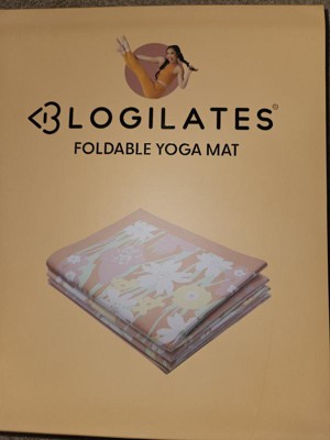 Foldable Yoga Mat - Illustrated 14 Embossed Poses, Square Folding