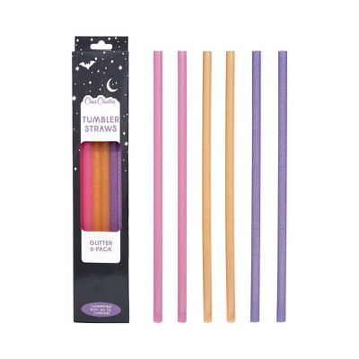 CharCharms 6pk 40oz Water Bottle Straws