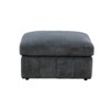 DOMETOUR Dark Gray Corduroy Ottoman Modern Accent Footstool for Living Room Decor - 2 of 4