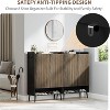 coucheta 6-Tier Shoe Cabinet with 2 Doors, Freestanding Shoes Rack Organizer with Adjustable Shelves, for Hallway, Entryway, Living Room, Set of 2 - 2 of 4