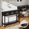FONTOI Rattan Console Table, Entryway Table with 3 Smooth Gliding Drawers, Wood Sofa Table for Living Room, Black, 46.1*11.8*32.1 - 2 of 4