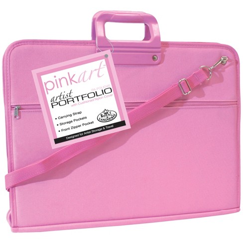 Heritage Portfolio Briefcase - Fuchsia - Triangles