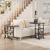 Aheaplus Height Adjustable C Table with USB Port and Wheels - 3 of 4