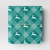 30" 50 sq ft Christmas Roll Wrap Deer and Plaid on Green - Wondershop™ - 2 of 3