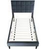 NicBex Twin Size Velvet Upholstered Platform Bed with Wooden Slatted Frame,Modern Small Bed Frame for Bedroom,Kids Room - 3 of 4