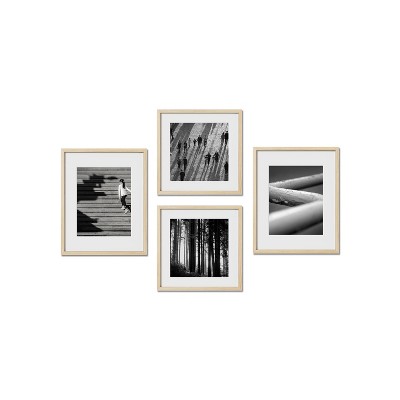 Haus and Hues Alden Gallery Wall Frame Set with Real Glass and Mat