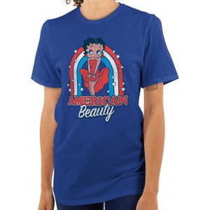 Betty Boop Cartoon American Beauty Womens Graphic T Shirt Tees Brisco Brands - 1 of 2