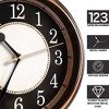 Aoibox Vintage Desk Clock with 10-Inch Dial, Silent Non-Ticking Retro Table Clock for Living Room, Bedroom, Shelf, Fireplace, Farmhouse Decor, Black - 4 of 4