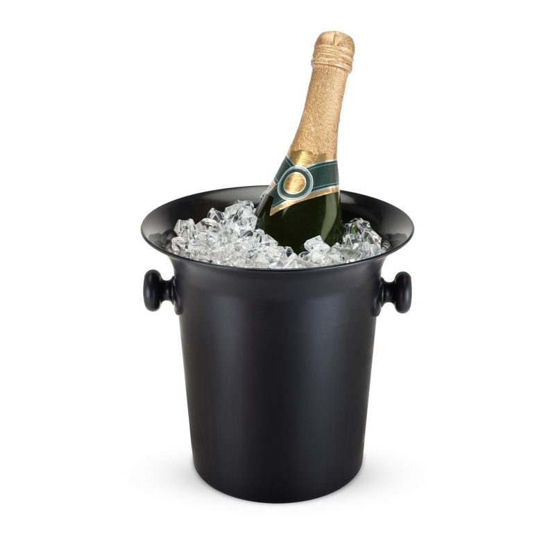 True Black Ice Bucket with Handles, Beverage Tub for Parties, Wine and Champagne Drink Bucket for Outdoor and Indoors Entertaining, 3 Liter, Black, 1 of 6
