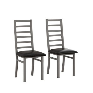 NicBex Dining Chairs with Steel Legs,Armless Chairs with PU Leather Seats for Kitchen,Living Room - 1 of 4