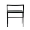 Simple Relax Metal and PU Armless Chair in Black - 4 of 4