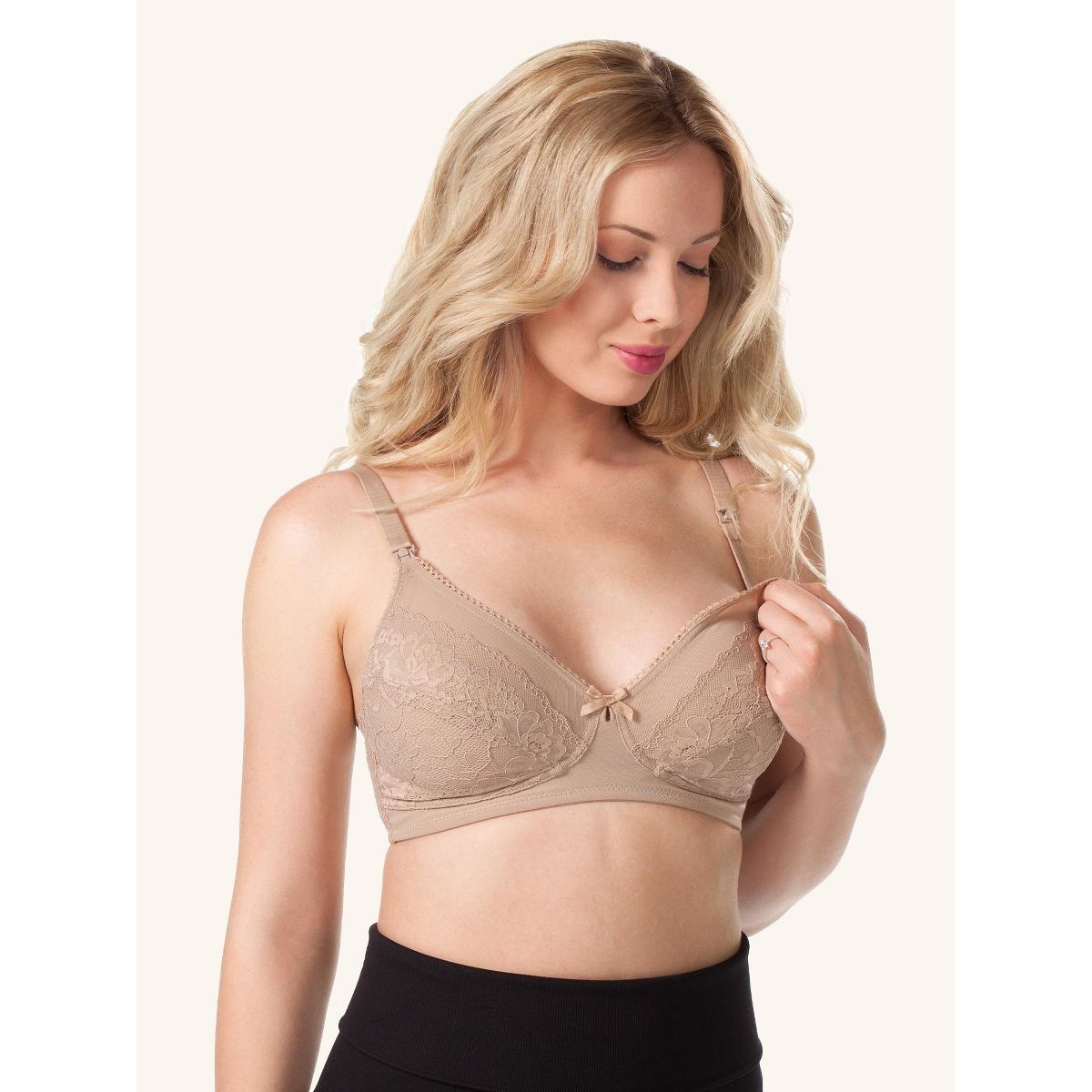Leading Lady Women's The Monroe - Unpadded Wireless Lace Nursing Bra (4054) - thumbnail 4
