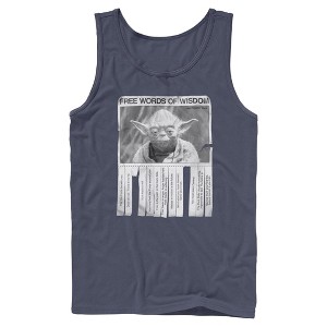 Mens Star Wars Yoda Free Words of Wisdom Tank Top - 1 of 4