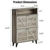 Freestanding Shoe Cabinet 2 Flip Drawers Front Door Shoe Rack with Adjustable Shelf Metal Legs for Entryway 31.5 D x 9.45 W x 44.49 H - 3 of 4