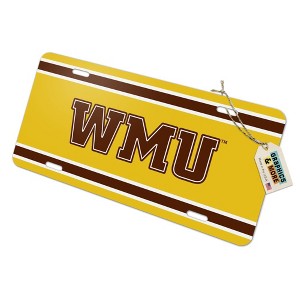 Western Michigan University WMU Stripes Novelty Metal Vanity Tag License Plate - 1 of 4