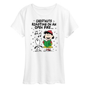 Women's - Peanuts - Lucy Snoopy Christmas Carol Short Sleeve Graphic T-Shirt - 1 of 4