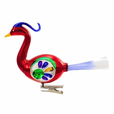 Christopher Radko 4.0 Inch Traditional Brites Bird W/Reflector Shiny Brite Tree Ornaments