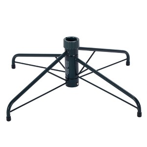 Home Heritage Artificial Christmas Tree Base Folding Metal Stand for 1 to 1 1/2 Inch Diameter Artificial Christmas Tree Poles, 26 Inch, Green - 1 of 4