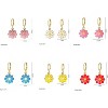 6-Pair Vintage Daisy Earring Set: Gold Plated Huggie & Dangle Hoops - 4 of 4