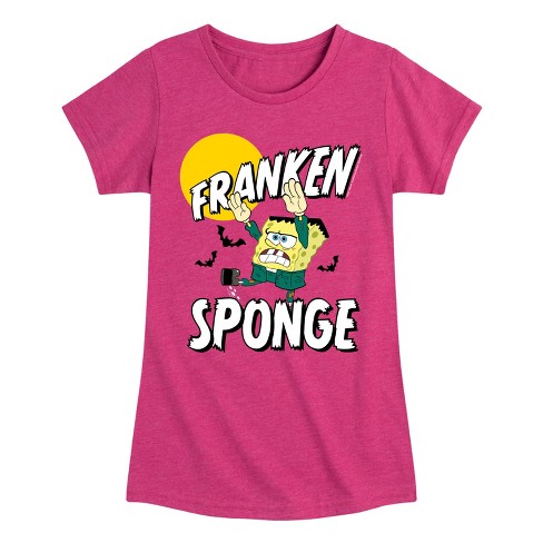 Girls' - SpongeBob SquarePants - Franken Sponge Fitted Short Sleeve Graphic T-Shirt - image 1 of 4