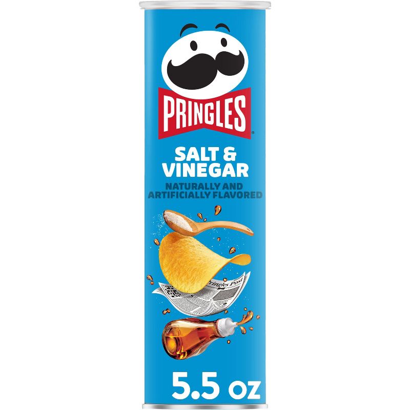 Pringles Salt &#38; Vinegar Potato Crisps Chips - 5.5oz, 1 of 11