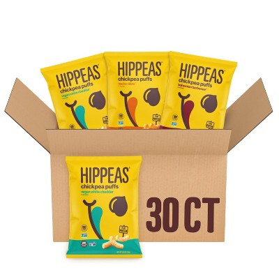 Hippeas Chickpea Puffs, Variety Pack,  0.8 Ounce (Pack of 30)
