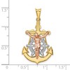 Black Bow Jewelry 14k Tri-Color Gold Hollow Mariner Crucifix Cross Pendant - 4 of 4