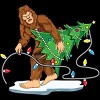 Men's Design By Humans Bigfoot Christmas Tree Sasquatch Santa Christmas Gift By amitsurti T-Shirt - 2 of 4