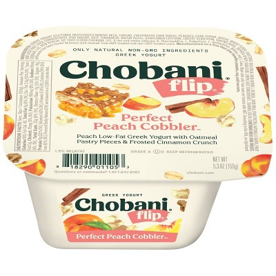 Chobani Flip Peach Low Fat Greek Yogurt - 4.5oz