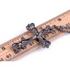 Alilang Vintage-Inspired Gothic Cross Pendant Necklace with Black Crystal Accents - 4 of 4